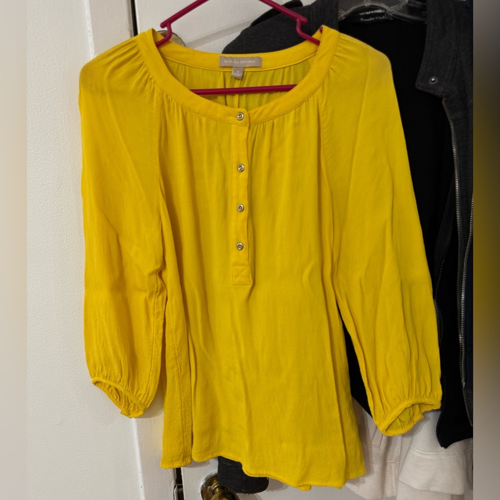 Banana Republic Yellow Blouse